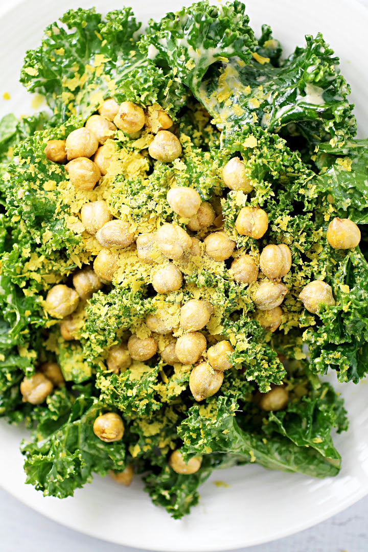 Vegan Kale Caesar Salad 2