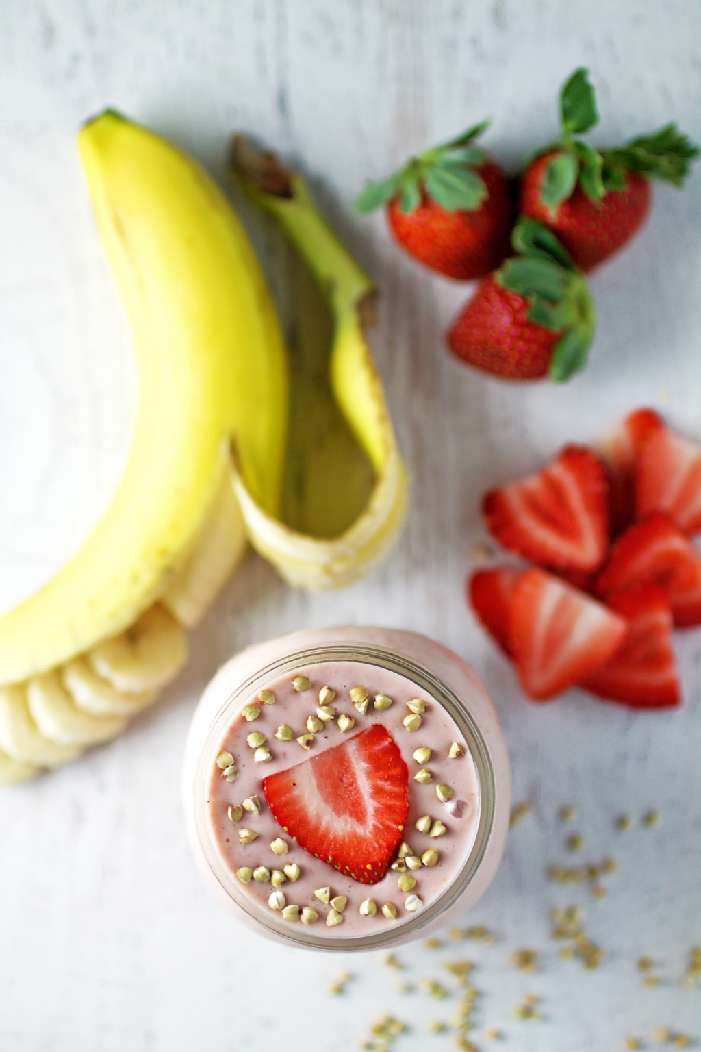 Simple Strawberry Banana Protein Smoothie