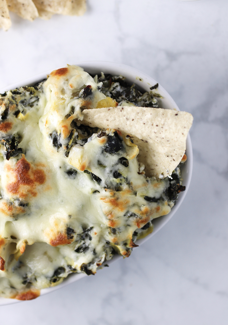 Skinny Spinach and Artichoke Dip - Spinach for Breakfast